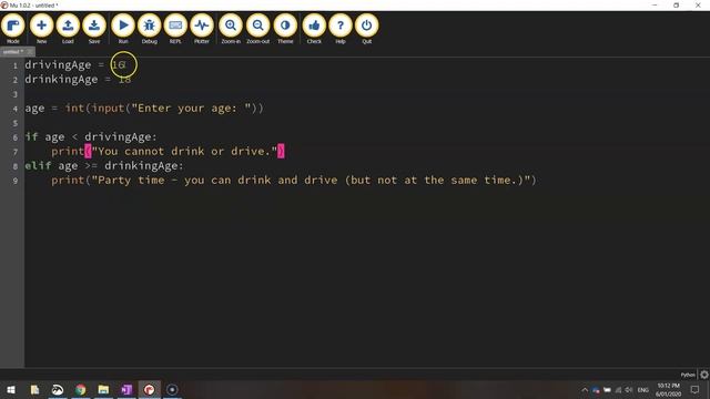 Python - ELIF Statements Tutorial 2 (Legal Age Limits)