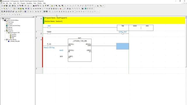 Таймеры и счетчики в CX-Programmer
