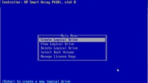 HP Smart Array P410i Controller Delete and Create Logical Drive