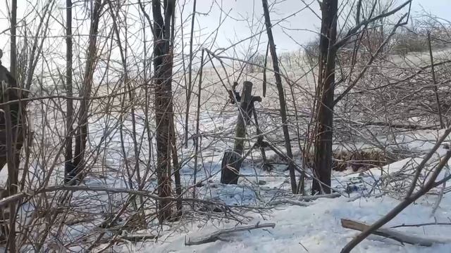 Кадры боевой работы на Артёмовском направлении расчётов миномётов 2Б14 