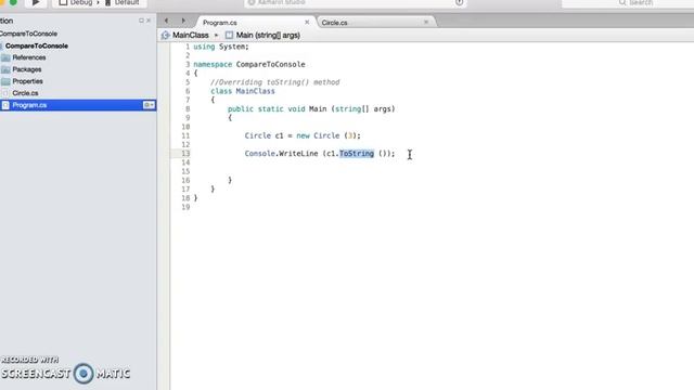 C# (CSharp):-ToString() method in C#
