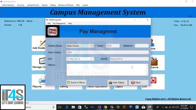 School / Campus / College Management System Complete Project in C#