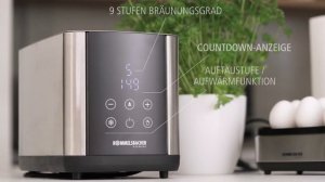 ROMMELSBACHER Toaster mit Countdown Anzeige ? Knusprig-heißer Toast perfekt gebräunt? TO 850 Sunny