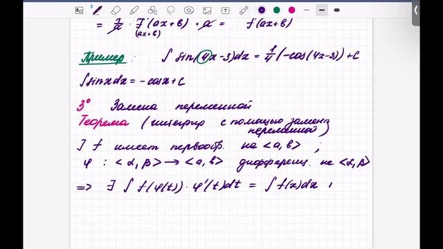 Лекция 1 (часть 2). Неопределенный интеграл и его свойства.