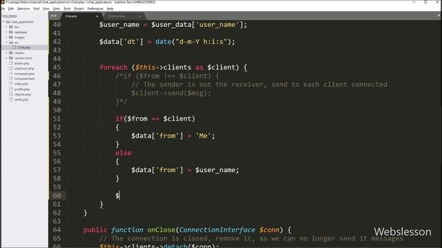 Chat Application in PHP & MySql using WebSocket - Send Receive Other Data with Message смотреть онлайн