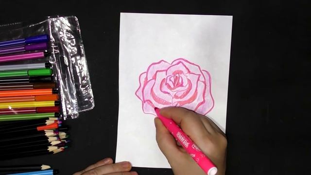 Как нарисовать розу? Уроки рисования с Маринкой-картинкой смотреть онлайн