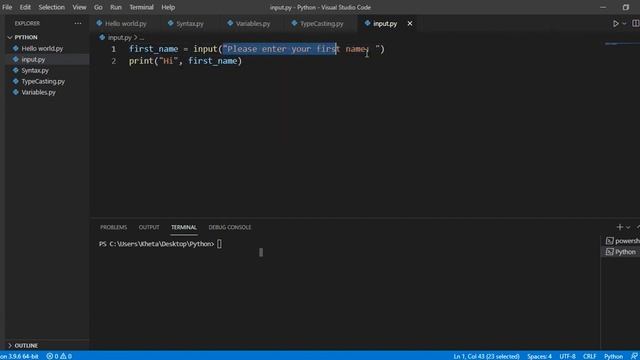 User Input | Python For Beginners | Khetz Tutorials смотреть онлайн