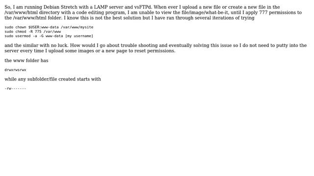 How to troubleshoot and solve /var/www/html permissions problems? смотреть онлайн
