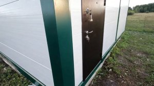 Гараж их сэндвич-панелей 7х5 односкатная крыша для одной машины