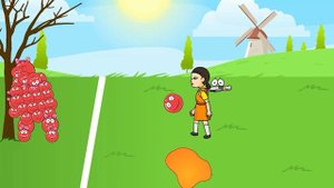 Игра в кальмара с хаги ваги в красном шарике. В  Red Ball 4. Анимационное сражение