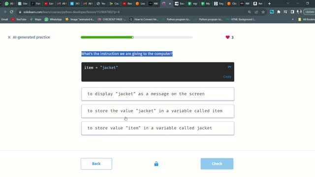 4 AI generated practice | Python Developer | Sololearn