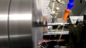 Токарный ЧПУ ОТ-5 16Б05 нарезание резьбы метчиком.