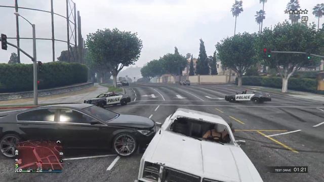 G.T.A.5 Online Test Driving the Green Wood & Benefactor Dubsta смотреть онлайн