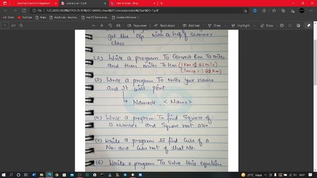 Java Full Course | Java Practice Set-1 | Java Programming in hindi | Questions on java | java cours