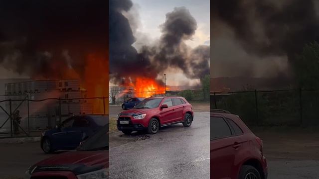 Пожар на заводе, деревня Велигонты.