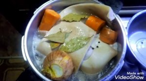 Самая вкусная и дешёвая Холодная закуска из свиных шкур по Деревенски. Сальтисон. Зельц. Деликатес.