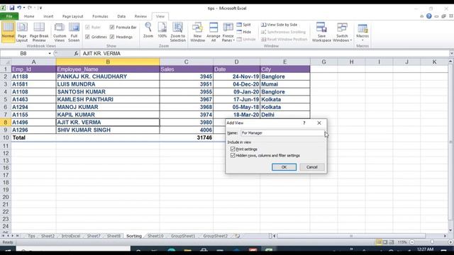 Custom View in Excel | Full Screen |  | Excel guides for Beginners Video#12
