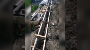 Забор из проф листа с бетонным фундаментом за 6 дней.