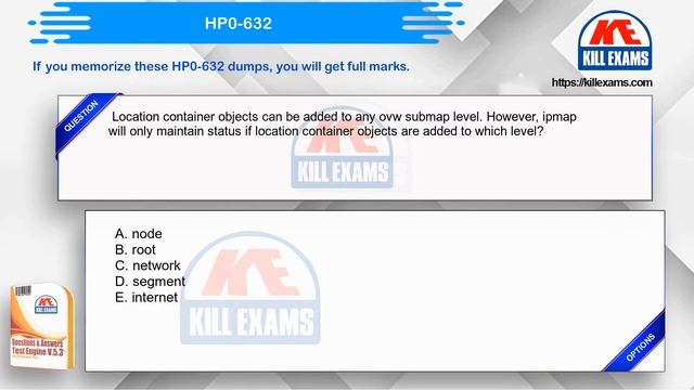 HP0-632 - Open View Network Node Manager I (7.X) - Essentials Question Bank with Real Questions
