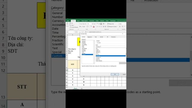 Bảng chấm công tự động trên Excel