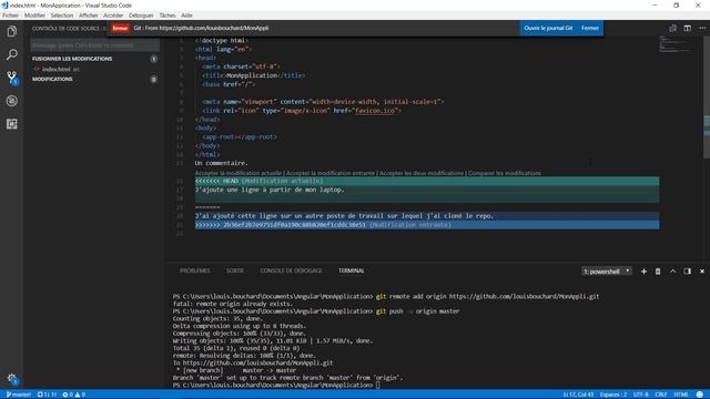 25 | Utiliser Git dans Visual Studio Code. смотреть онлайн