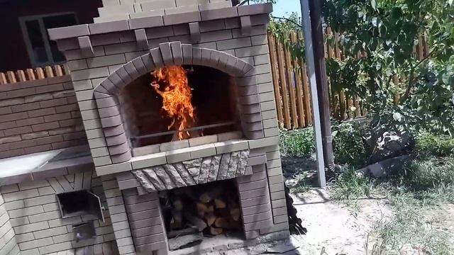 Мангал с печью под казан. Город Лабинский, мастер-печник Вячеслав89628766492 смотреть онлайн