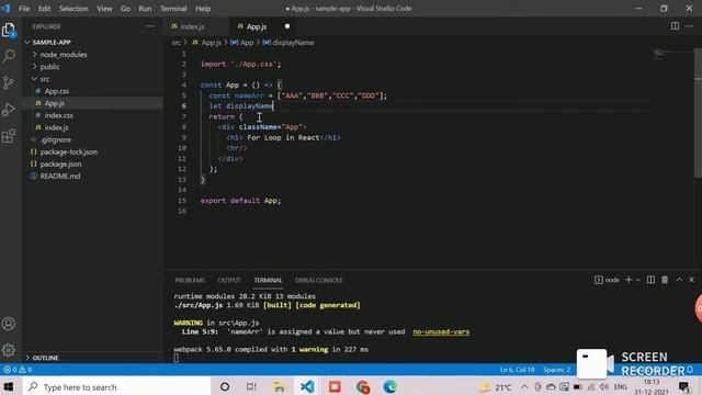 React JS Tutorial-1 :For Loop In React JS-React For Loop Array With Examples