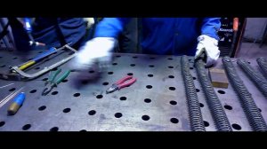 Сварка электронагревателя для термопечи  в среде аргона.