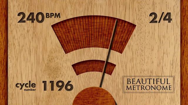 240 BPM 2/4 Wood Metronome HD смотреть онлайн