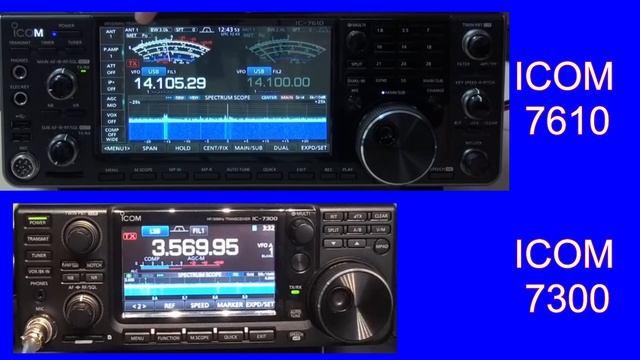 ICOM IC-7610 with ICOM IC-7300
