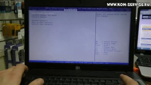 Ноутбук DNS  циклический ребут.  Установка Windows 7.
