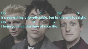 Green Day - Good Riddance (Time Of Your Life) - Lyrics and Chords