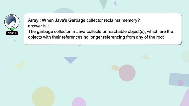 Array : When Java's Garbage collector reclaims memory? смотреть онлайн