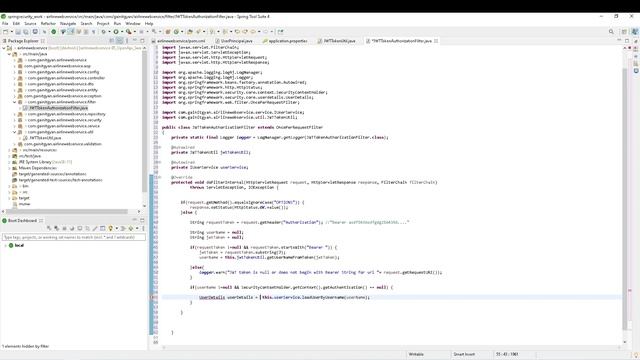09 JSON Web Token(JWT) Authorization Filter Implementation + Spring Security смотреть онлайн
