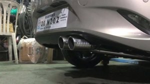 Full exhaust system on a 2023 Mazda MX-5
