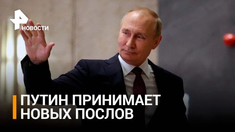 Путин принимает у новых послов в России верительные грамоты / РЕН Новости