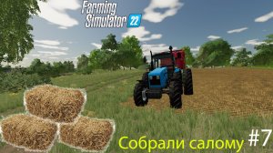 Собрали салому в игре Farming Simulator 22 на карте (ЗАРЯ)
