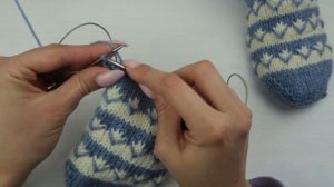 Тапочки спицами без швов. Вязаные тапочки от мыска. Набор Джуди