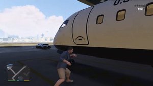 Grand Theft Auto V самолёт падает в воду