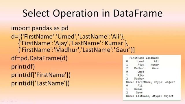 Python Pandas DataFrame смотреть онлайн