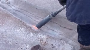 Работа резака на бензине АИ 80