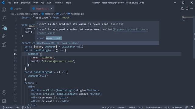 React TypeScript Tutorial - 10 - useState Future Value