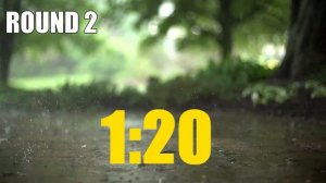 Guided Wim Hof Breathing: 3 rounds with soft rain and piano - 50 breaths / round