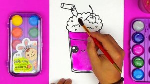 Молочный КОКТЕЙЛЬ - рисуем красками Акварель для детей РыбаКит