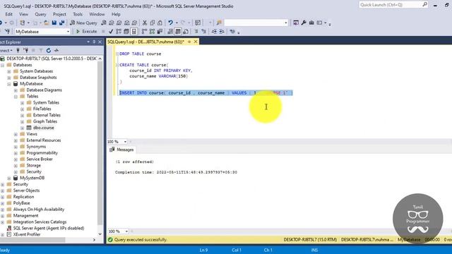 SQL AUTO INCREMENT Field | IDENTITY  | Tutorial in Tamil | Tamil Programmer
