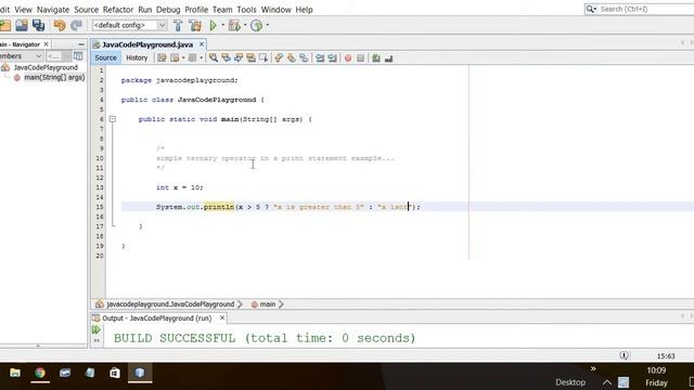 Java Beginners - ternary operator смотреть онлайн