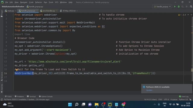 Python Selenium Web Automation | Selenium Handle Alerts | Automate Click on Chrome Popup