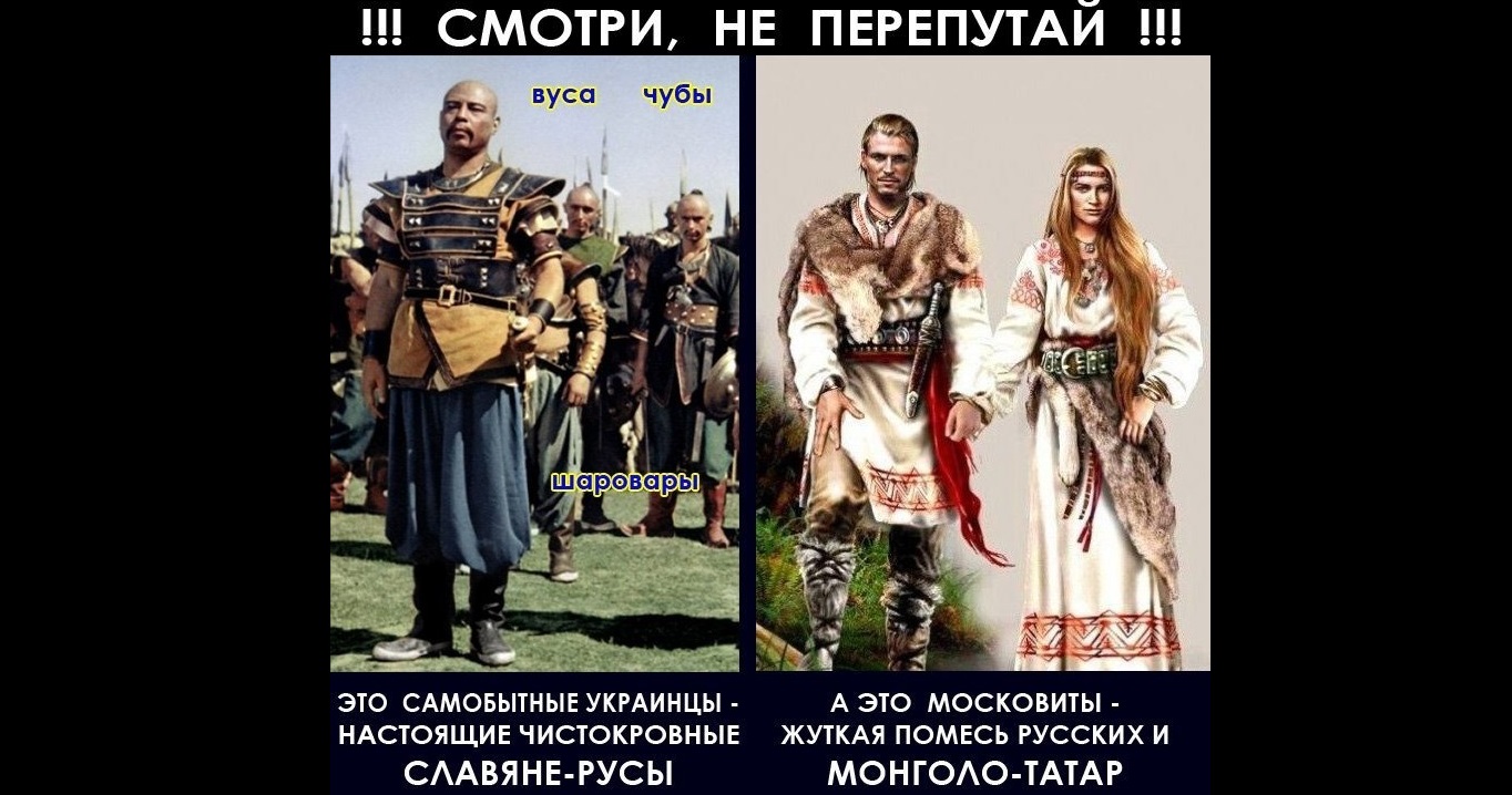 Почему украинцы называют русских русскими. Кацап. Русские не славяне. Украинцы славяне. Украинцы тюрки.