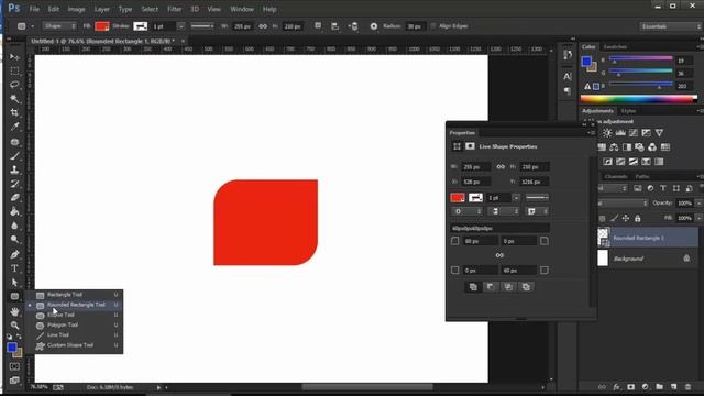 Shape tool, line tool, custom shape tool in photoshop, photoshop tutorial - educational tutorial