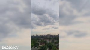 Работа ПВО над Донецком.